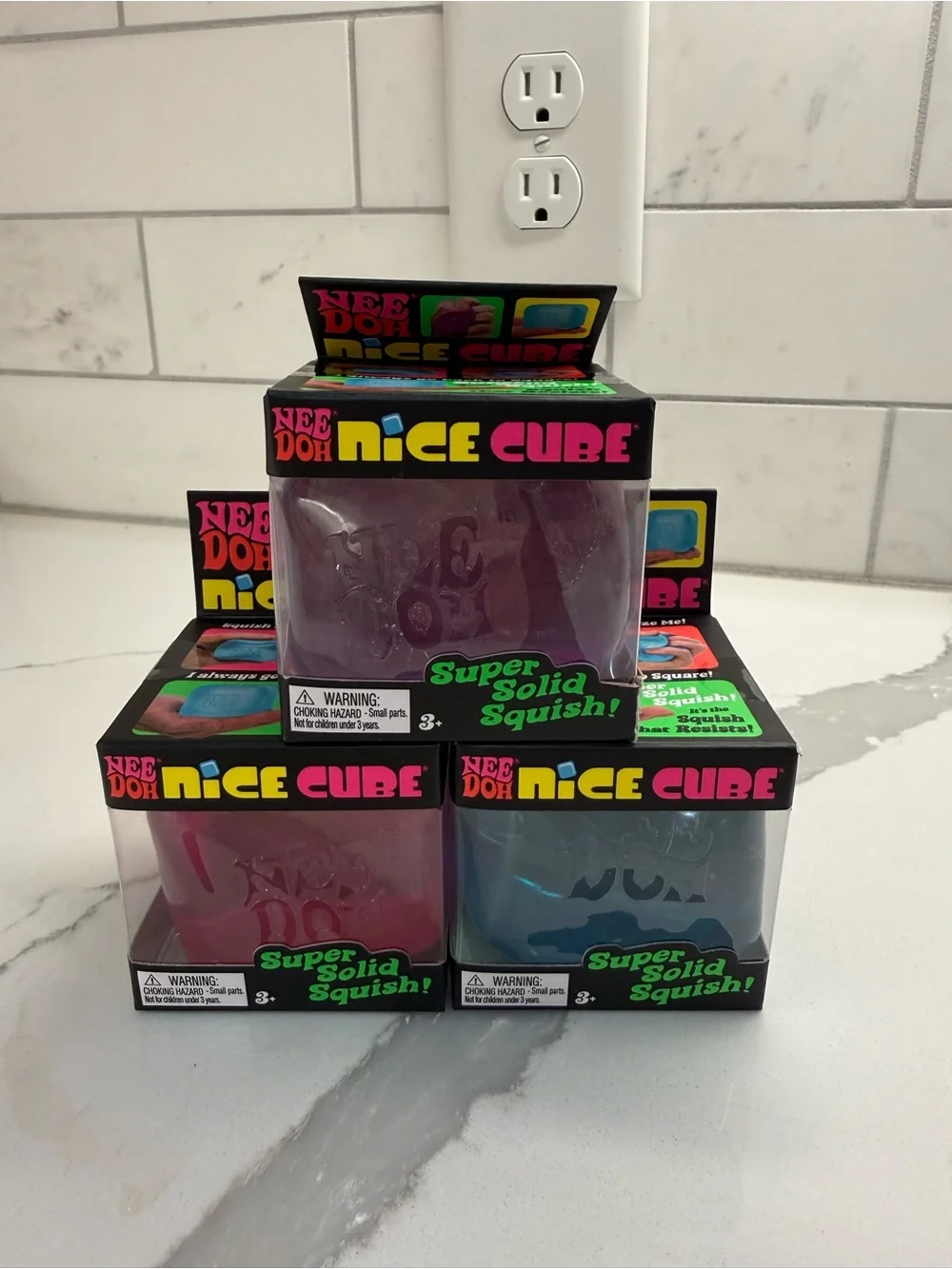 Nice Cube Super Solid Squish - Purple, Pink, Blue